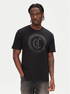 Just Cavalli T-Shirt 78OAHE22 Czarny Regular Fit
