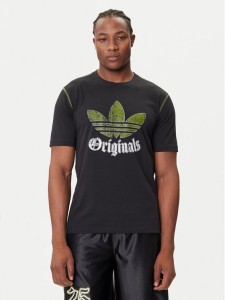 adidas T-Shirt Distressed Graphic JY2761 Czarny Regular Fit