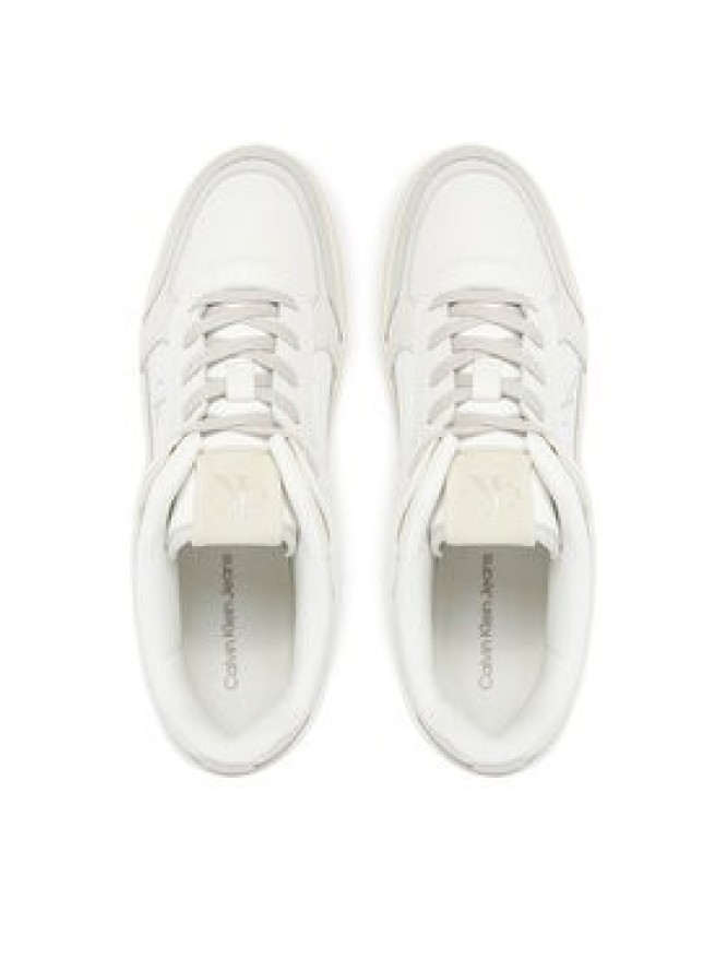 Calvin Klein Jeans Sneakersy Basket Cup Low Laceup Lth Mix YM0YM01308 Biały