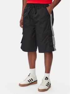 adidas Szorty materiałowe Adicolor Cotton Twill Cargo Shorts KS9929 Czarny Relaxed Fit