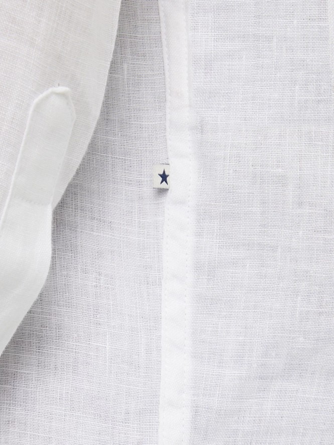 Lniana koszula męska biała Jianis 101