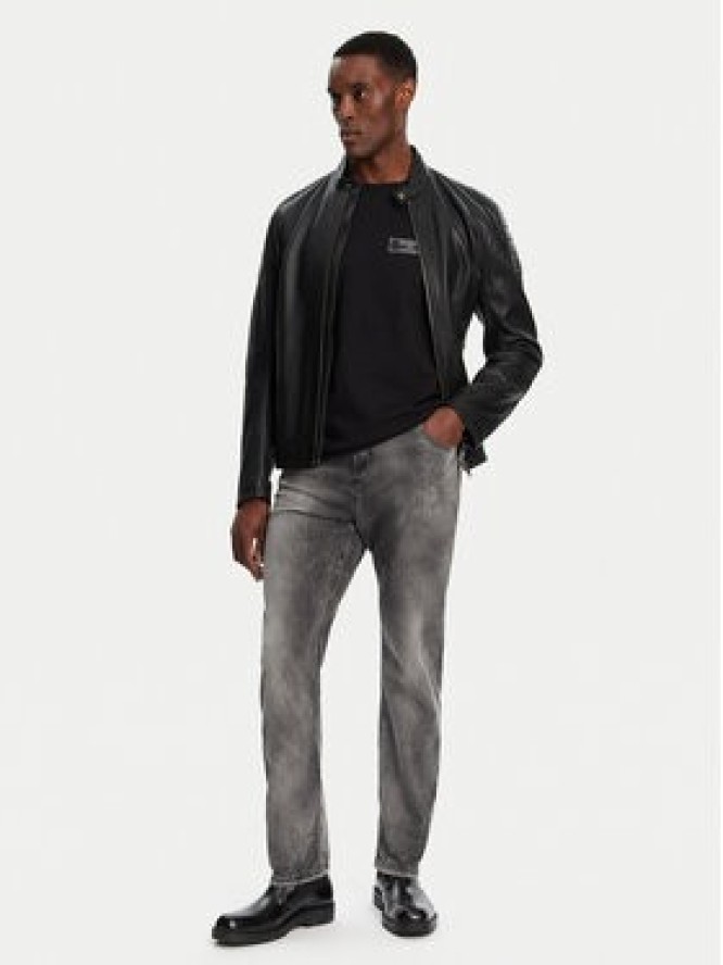 Balmain Jeansy DH1MI043DE73 Szary Regular Fit