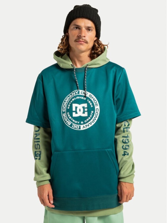 DC Shoes Bluza Dryden ADYFT03440 Zielony Regular Fit