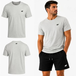 4F KOSZULKA MĘSKA T-SHIRT 1 BAWEŁNA KOLEKCJA LIMITOWANA M3948 SS26