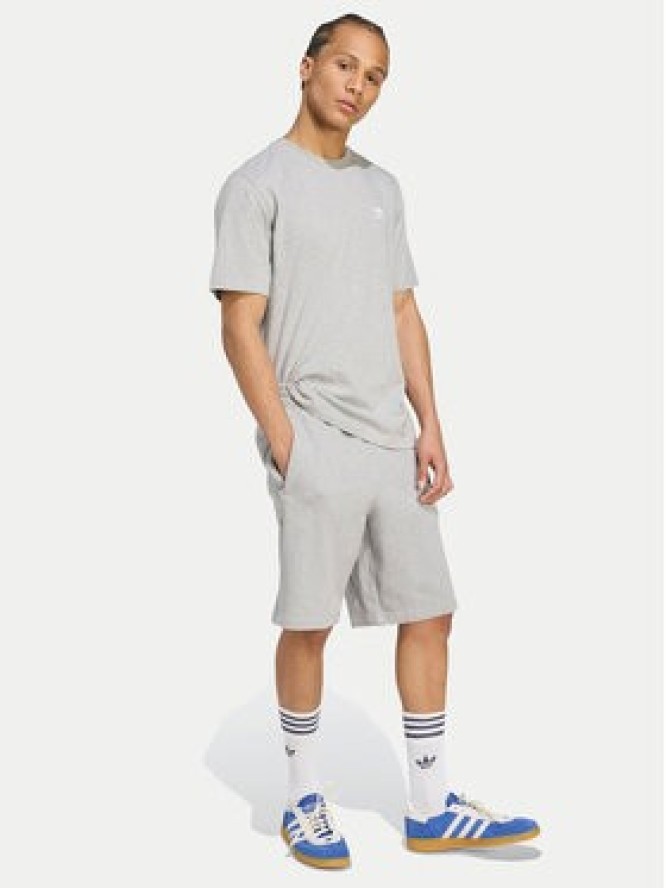 adidas Szorty sportowe Essentials Trefoil JW8624 Szary Regular Fit