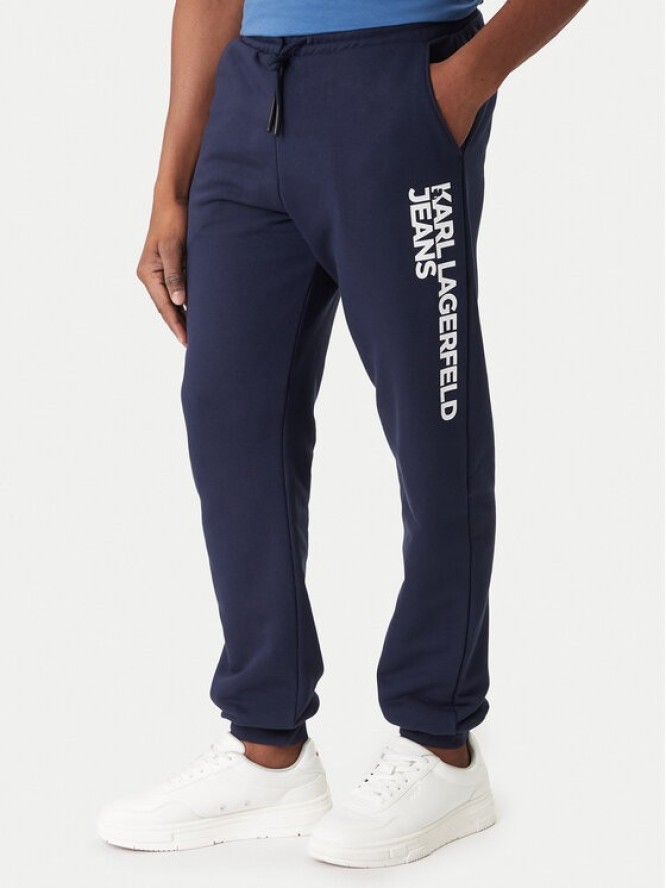 Karl Lagerfeld Jeans Spodnie dresowe A1M10001 Granatowy Slim Fit