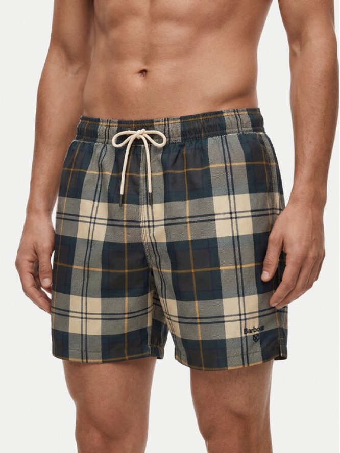 Barbour Szorty kąpielowe Staple MSW0065TN51 Zielony Regular Fit