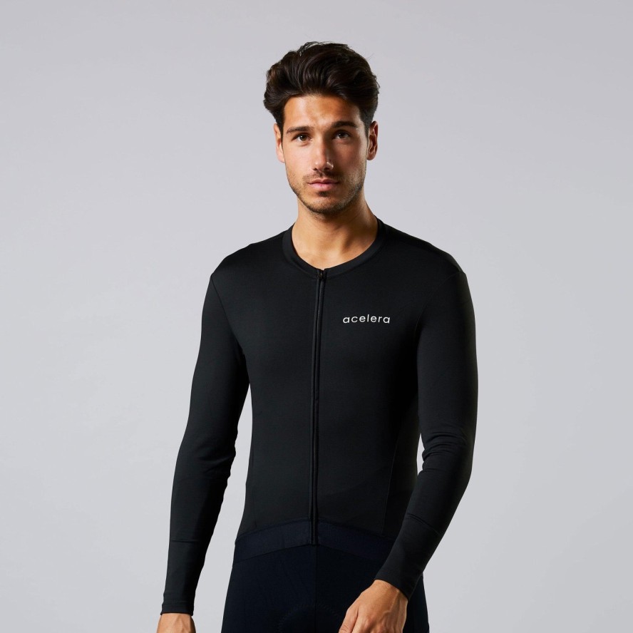 Męska koszulka kolarska Thermo Fleece z długim rękawem