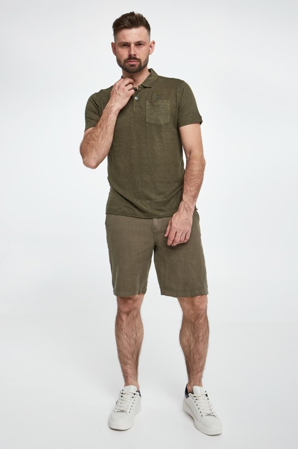 Polo męskie lniane AERONAUTICA MILITARE