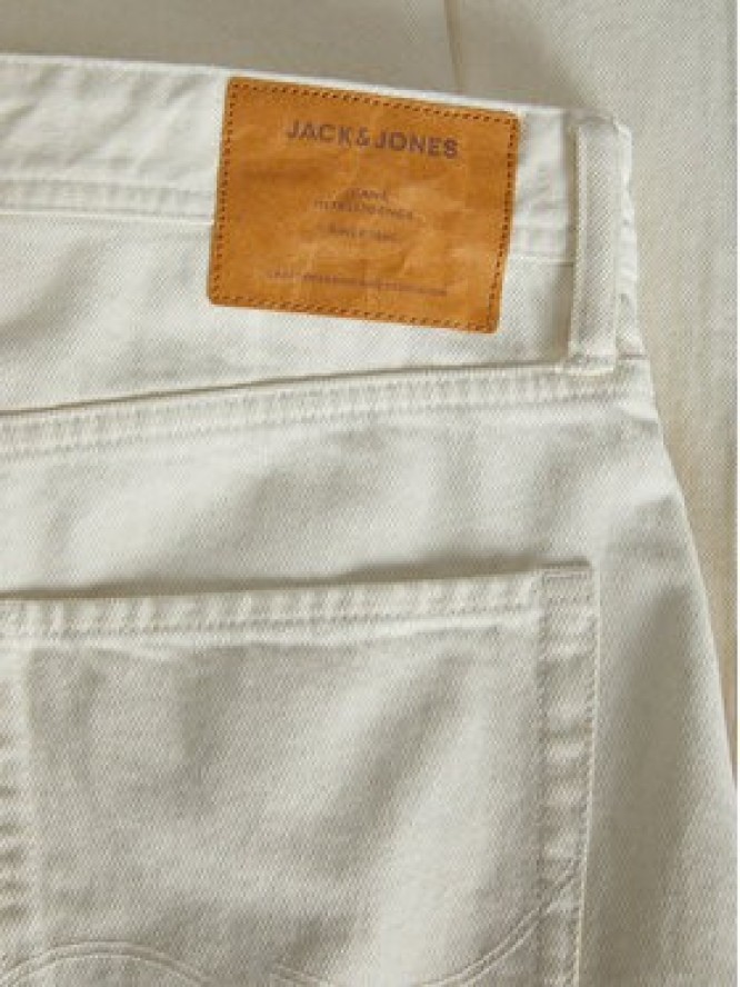 Jack & Jones Szorty jeansowe Tony 12249043 Écru Loose Fit