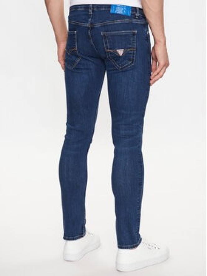 Guess Jeansy Miami M3YAN1 D52F1 Granatowy Skinny Fit