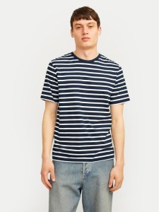 Jack & Jones T-Shirt Organic Basic 12156101 Granatowy Slim Fit