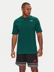 adidas T-Shirt Lounge Still Life Bowl Graphic JJ3961 Zielony Regular Fit
