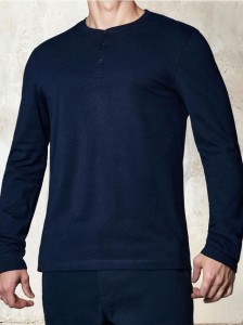 Koszulka z długimi rękawami - granatowy