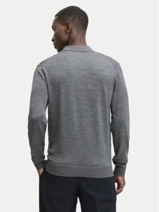 Jack & Jones Sweter Merino 12281757 Szary Regular Fit