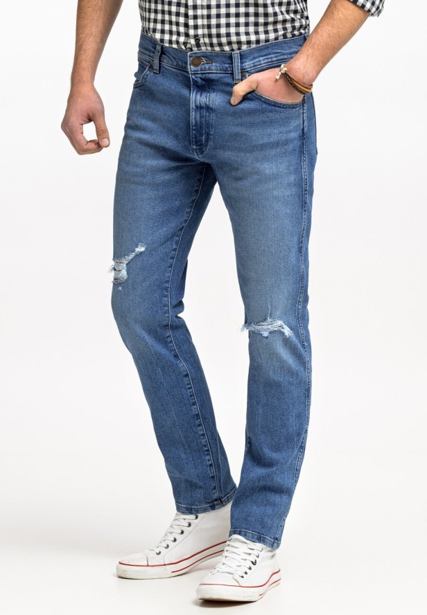WRANGLER LARSTON MĘSKIE SPODNIE JEANSOWE JEANSY DŻINSY TROPIC THUNDER W18SYLY87 112330758
