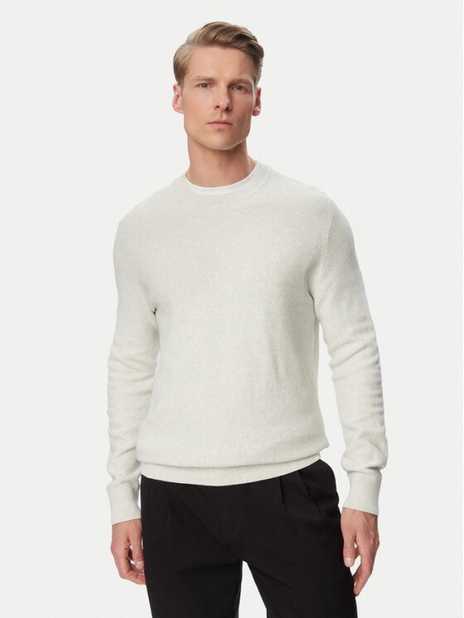 Calvin Klein Sweter LV04LF304G Szary Regular Fit