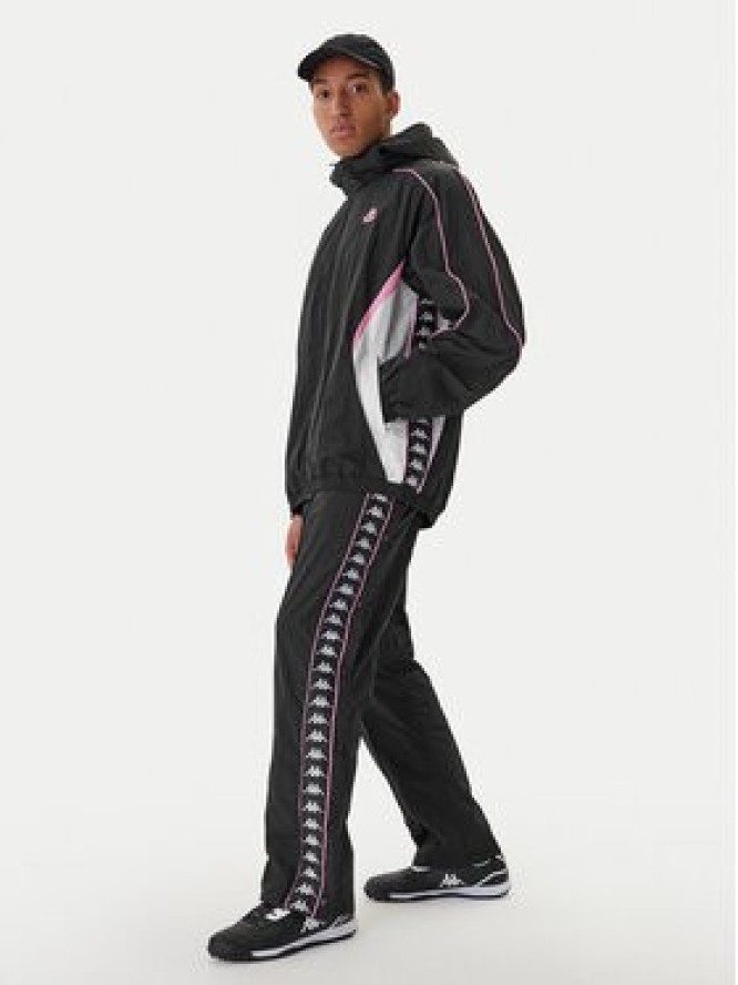 Kappa Wiatrówka Banda Silas 37222WW Czarny Comfort Fit