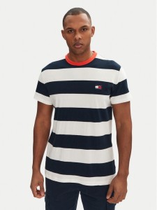 Tommy Jeans T-Shirt DM0DM20766 Granatowy Regular Fit
