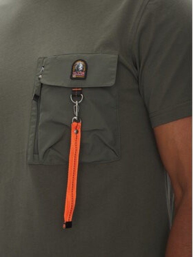 Parajumpers T-Shirt Mojave 25SMPMTSRE07 Zielony Regular Fit