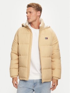 Tommy Jeans Kurtka zimowa DM0DM20003 Beżowy Relaxed Fit