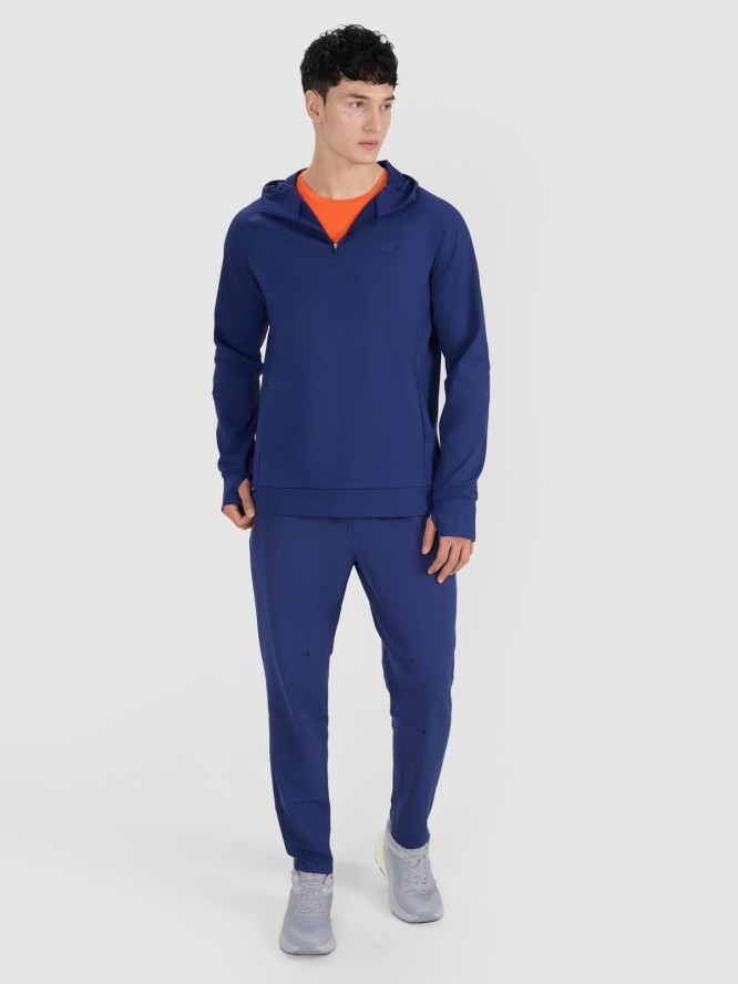 4F Bluza treningowa nierozpinana z kapturem męska 4F x Robert Lewandowski - granatowa XL