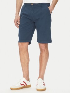 La Martina Szorty materiałowe Vics MAB004 TL147 Granatowy Regular Fit