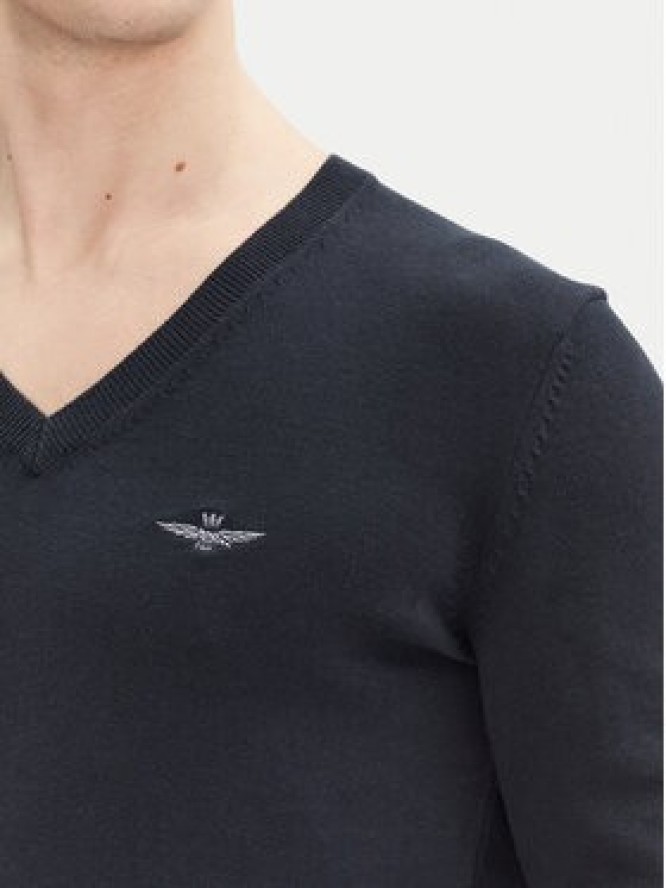 Aeronautica Militare Sweter 251MA1504L506 Granatowy Regular Fit