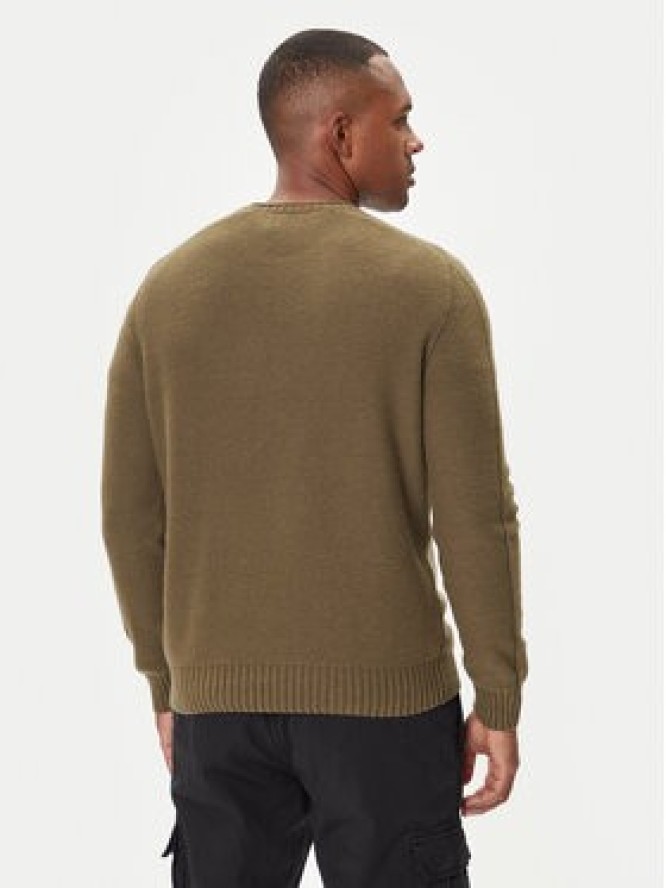 Aeronautica Militare Sweter 252MA1586UL00904 Zielony Regular Fit