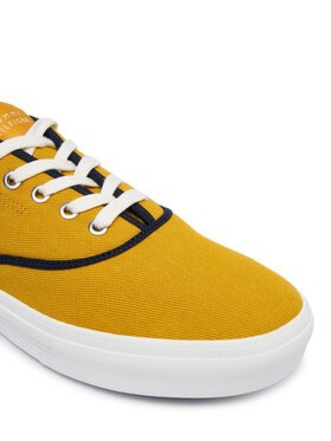 Tommy Hilfiger Tenisówki Th Vulc Cup Long Lace Canvas FM0FM05874 Żółty