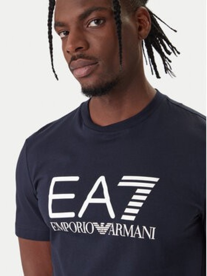 EA7 Emporio Armani T-Shirt 7M001412 AF22264 UB102 Granatowy Regular Fit