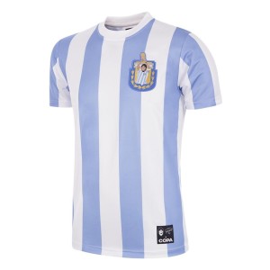 Koszulka retro piłkarska dla dorosłych - Maradona x COPA Argentyna 1986 - Biały