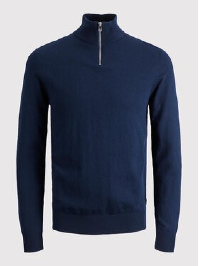 Jack & Jones Sweter Emil 12189339 Granatowy Regular Fit