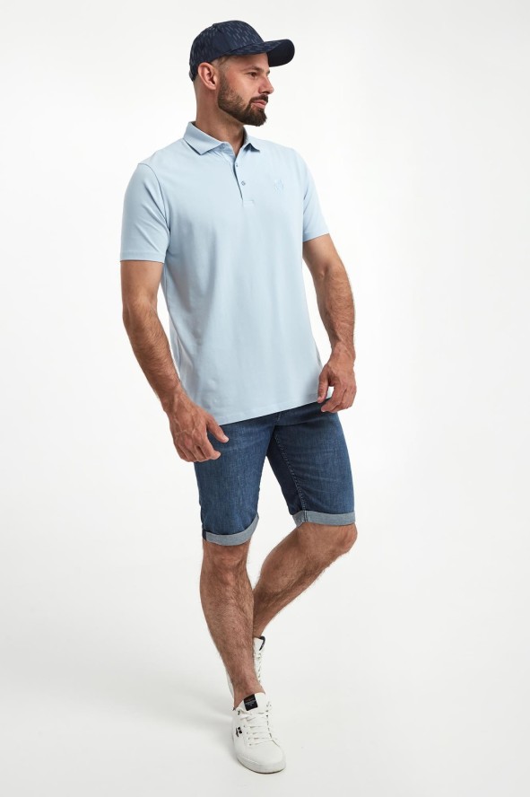 Polo męskie z logo KARL LAGERFELD