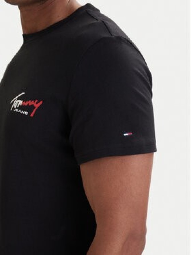 Tommy Jeans T-Shirt DM0DM22538 Czarny Slim Fit