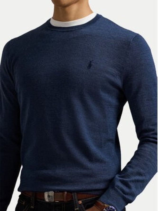Polo Ralph Lauren Sweter 710946143006 Granatowy Slim Fit