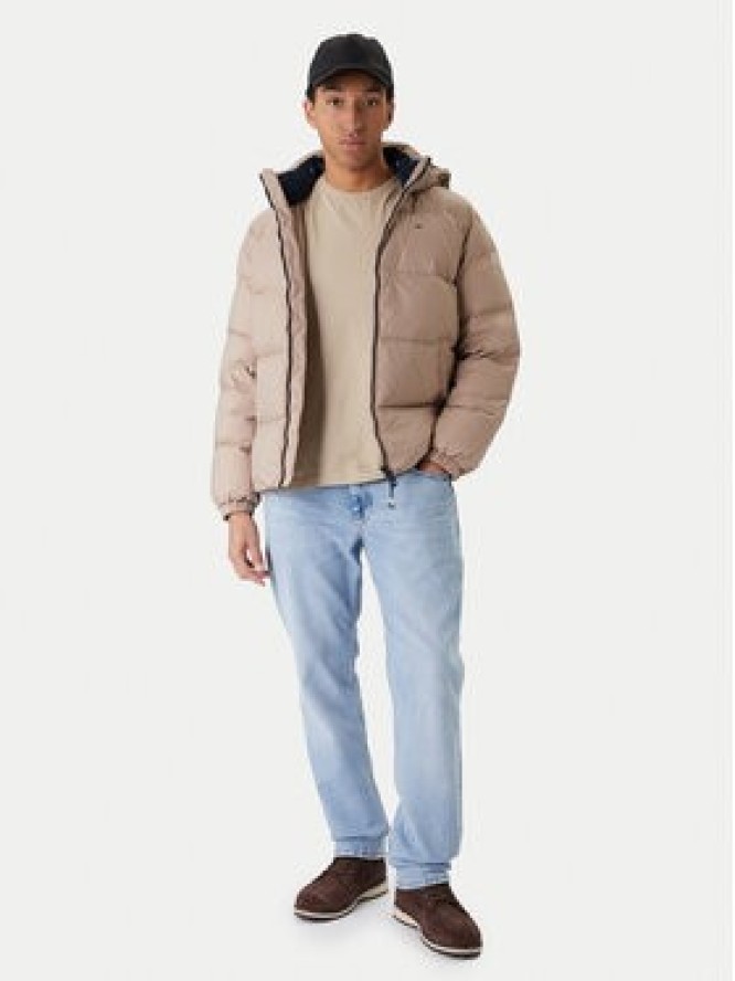 Tommy Jeans Kurtka puchowa Essential DM0DM19786 Beżowy Regular Fit