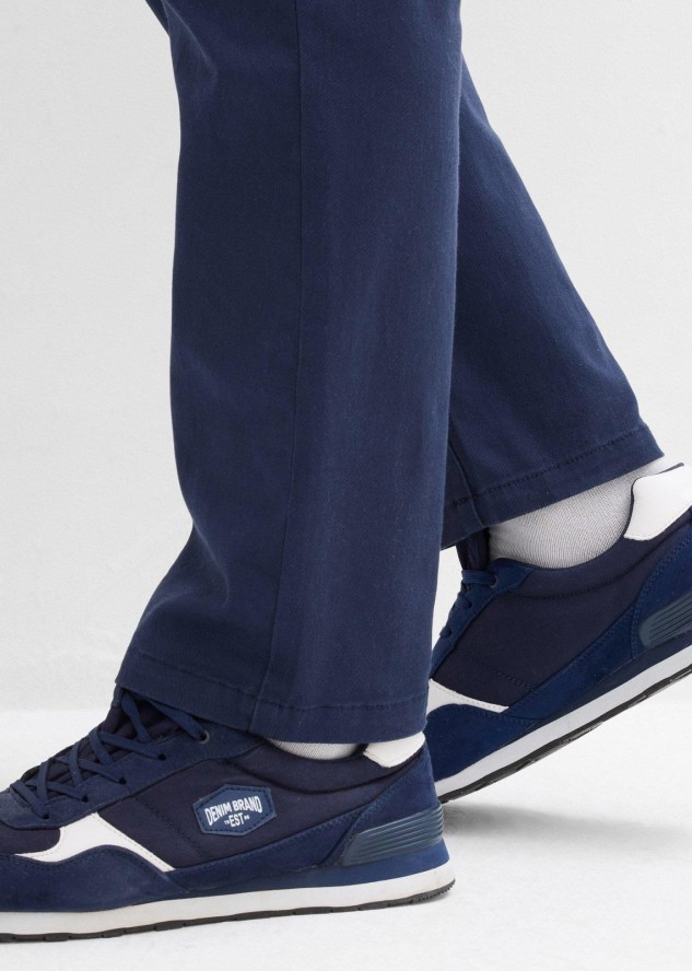 Spodnie ze stretchem, classic fit, prosta nogawka