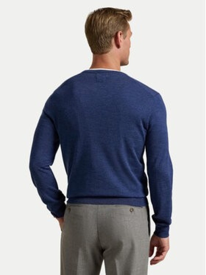 Polo Ralph Lauren Sweter 710946142006 Granatowy Slim Fit