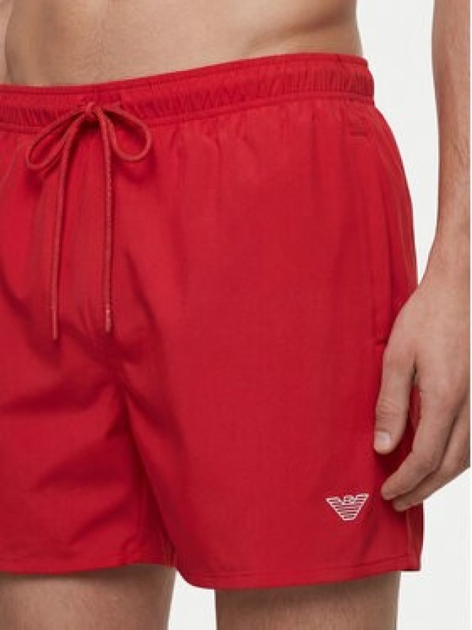 Emporio Armani Szorty kąpielowe EM000583 AF20424 U5064 Czerwony Regular Fit