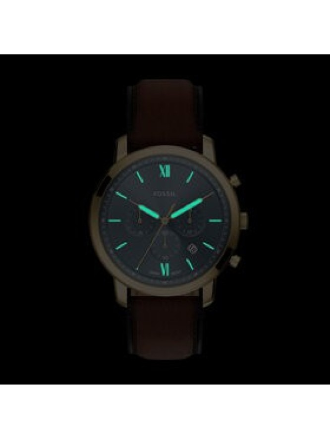 Fossil Zegarek Neutra FS6162 Brązowy