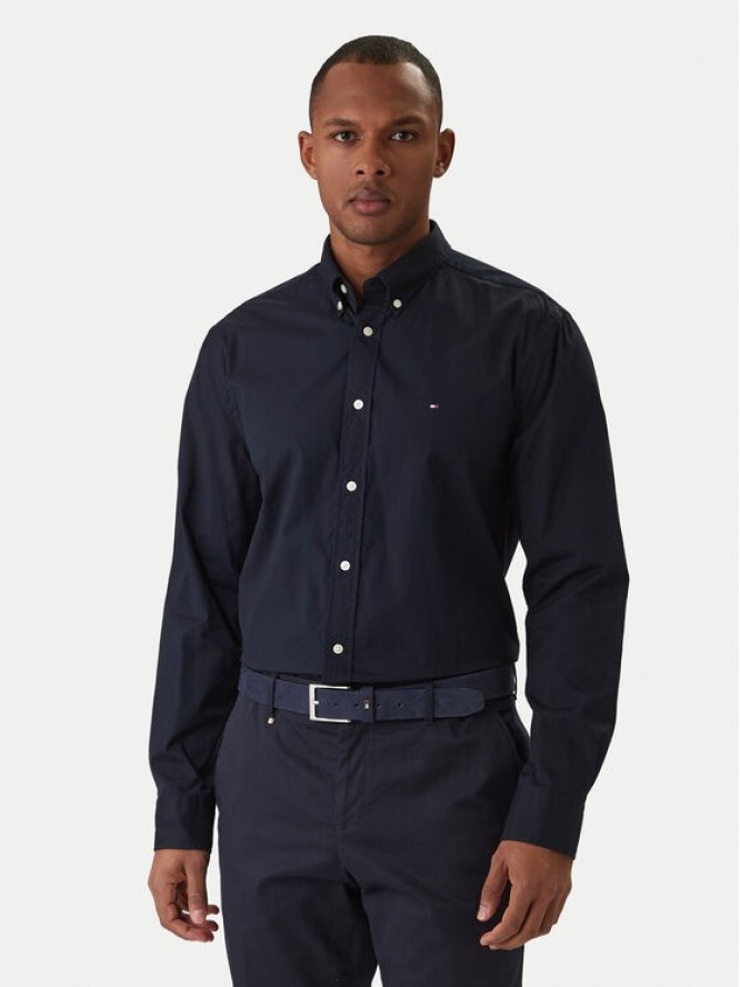 Tommy Hilfiger Koszula Core Flex MW0MW39988 Granatowy Regular Fit