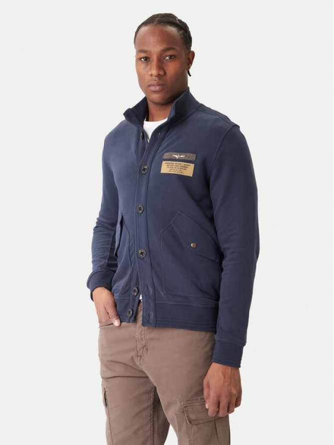 Aeronautica Militare Bluza 252FE2072UF00669 Granatowy Regular Fit