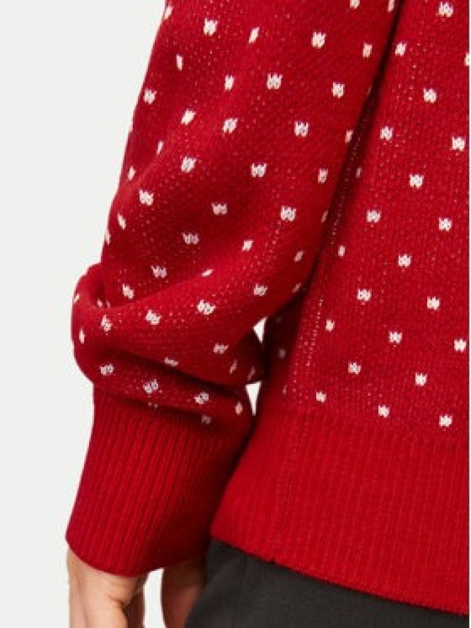 Jack & Jones Sweter Xmas Gabriel 12266118 Czerwony Regular Fit
