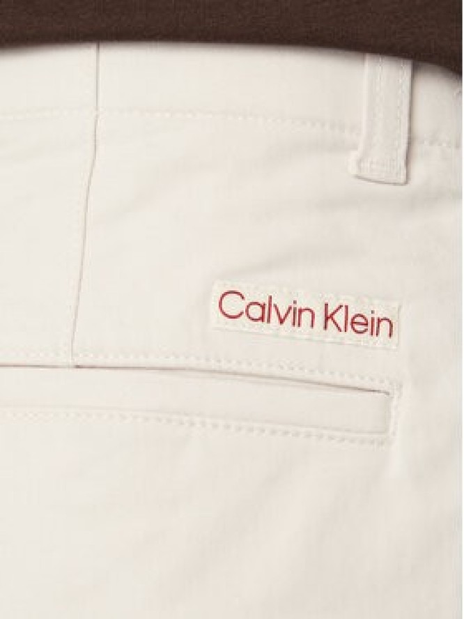 Calvin Klein Jeans Chinosy 90s LV04RF619G Biały Straight Fit