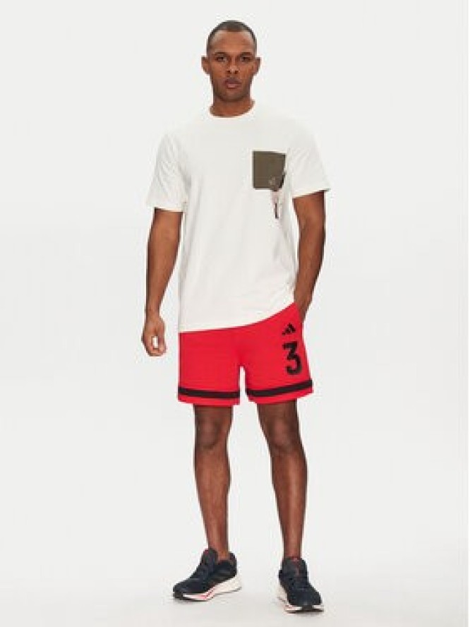 adidas T-Shirt Lens Elevated Pocket Graphic JJ3928 Biały Loose Fit