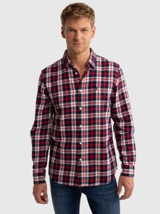 Koszula męska flanelowa w kratę czerwona Czeris 603