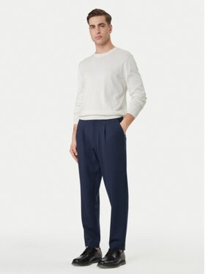 Calvin Klein Spodnie materiałowe LV04LF607G Granatowy Tapered Fit