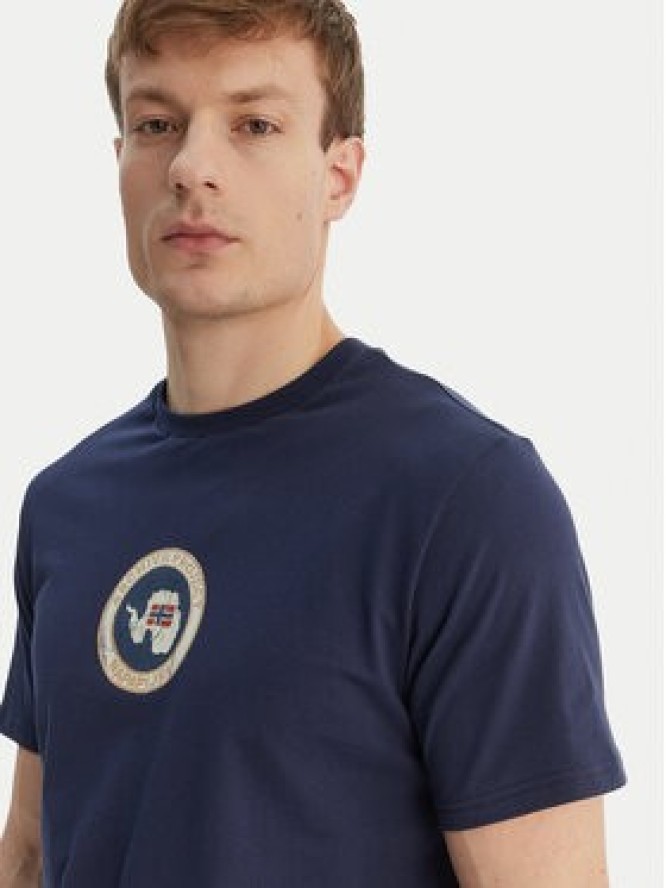 Napapijri T-Shirt S-Phos NP0A4G5A Granatowy Relaxed Fit