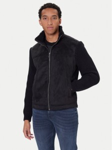 Guess Kurtka z imitacji skóry M5BR79 Z5570 Czarny Regular Fit